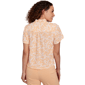 Womens Hearts of Palm Peachy Keen Floral Tie Front Blouse - image 2