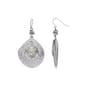 Ruby Rd. Silver-Tone Filigree Overlay Teardrop Earrings - image 1