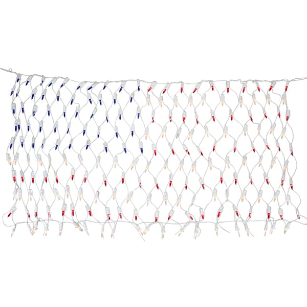 Northlight Seasonal 2' x 2.75' American Flag Mini Net Lights