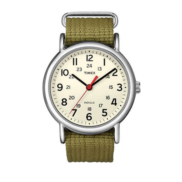 Mens Timex&#40;R&#41; Weekender Olive Strap Watch - T2N6519J - image 