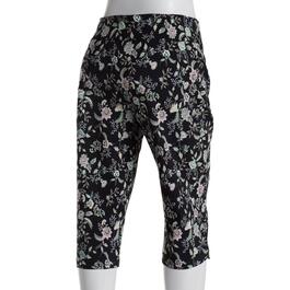 Plus Size Preswick & Moore Pull On Floral Clamdigger Pants