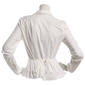 Juniors A. Byer Pintuck Poplin Ruffle Trim Button Up Top - image 3