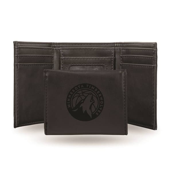Mens NBA Minnesota Timberwolves Faux Leather Trifold Wallet