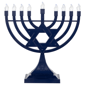 Northlight Blue LED Lighted Star of David Hanukkah Menorah - image 2