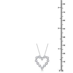 Nova Star® Sterling Silver Lab Grown Diamond Heart Pendant