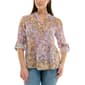 Womens Zac & Rachel Roll Sleeve Watercolor Floral Plt Front - image 1