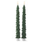 K&K Interiors Wax LED Christmas Tree Taper Candle w/ Timer - image 1