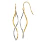 Gold Classics(tm) 14kt. Two-Tone Twist Dangle Earrings - image 1