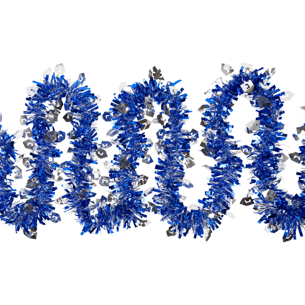 Northlight 50ft. Blue & Silver Dreidel Hanukkah Tinsel Garland
