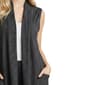 Petite NY Collection Sleeveless Solid Cardigan with Pockets - image 4
