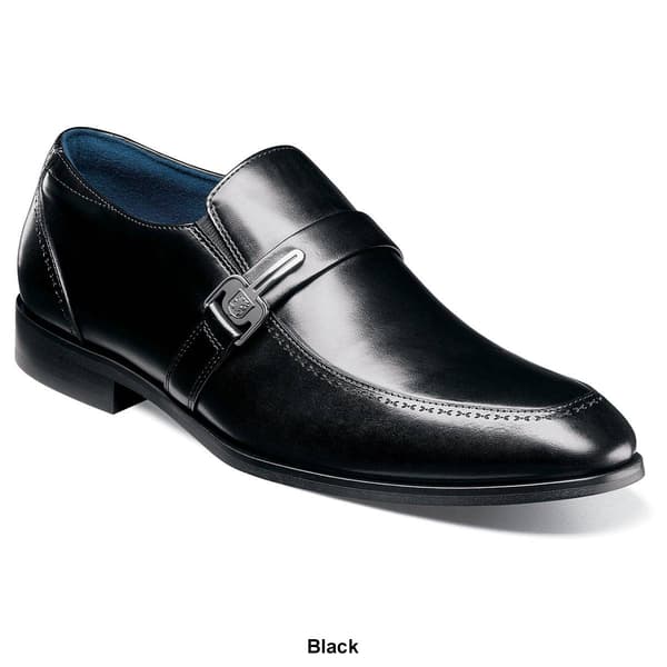 Mens Stacy Adams Buckley Moc Toe Ornament Slip-On Oxfords