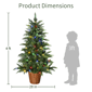 Puleo International 4ft. Dual-Color LED Potted Christmas Tree - image 6