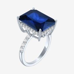 Gemstone Classics™ Lab Grown Sapphire Emerald Cut Cocktail Ring