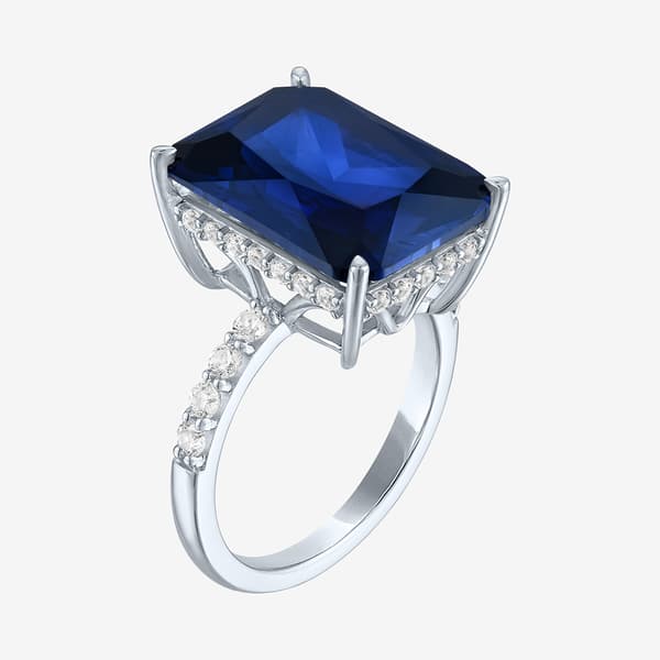 Gemstone Classics™ Lab Grown Sapphire Emerald Cut Cocktail Ring