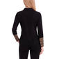 Womens NY Collection Long Sleeve Leopard Button Front Blouse - image 2