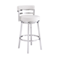 Armen Living Madrid Bar Height Swivel Stainless Steel Barstool - image 1