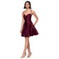 Juniors Blondie Nites Lamour Satin Contrast Lace Up A-Line Dress - image 4