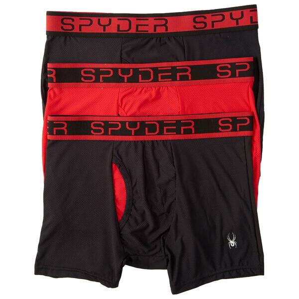 Spyder Performance Boxer Briefs Pro Mesh Panels 4-Pack Multi Color Size  Small