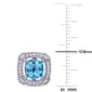 Sophia B 10kt. White Gold Diamond & Blue Topaz Stud Earrings - image 2