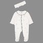 Baby Girl &#40;NB-9M&#41; Little Me&#40;R&#41; Rosebud Footed Sleeper w/Headband - image 1
