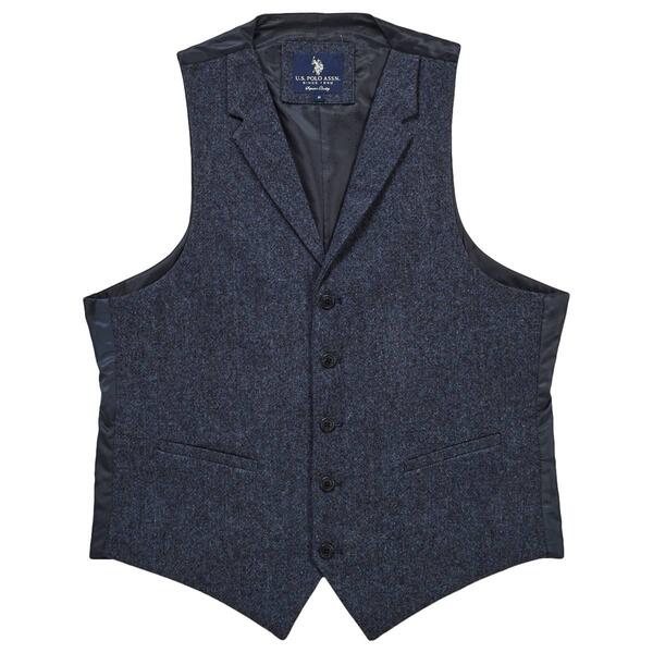 Mens U.S. Polo Assn. Tweed Vest - image 