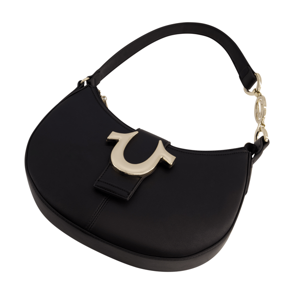 True Religion Horseshoe Strap Crescent Hobo Bag