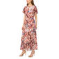 Womens MSK Short Sleeve Floral Chiffon Tiered Maxi Dress - image 3