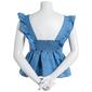 Juniors No Comment Chambray Peplum Tank Top - image 2