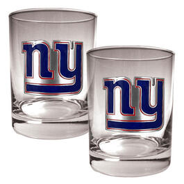 NFL New York Giants 2pc. 14oz. Rocks Glass Set