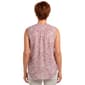 Womens Notations Sleeveless Paisley Knit Split Neck Blouse - image 2