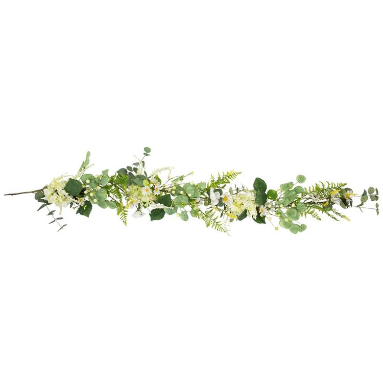 Northlight Seasonal Artificial Hydrangea & Eucalyptus Garland
