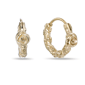 Mens Lynx Gold-Tone Ion Plated Stainless Steel Hoop Earrings - image 3
