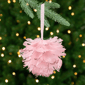 Northlight 6in. Pink Glittered Feathers Christmas Ball Ornament - image 1