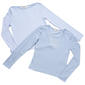 Girls (7-16) No Comment 2pk. Butterfly & Stripe Long Sleeve Tees - image 2