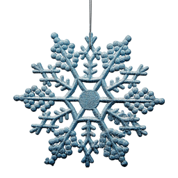 Northlight 24ct. Turquoise Glitter Snowflake Christmas Ornaments