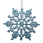Northlight 24ct. Turquoise Glitter Snowflake Christmas Ornaments - image 4