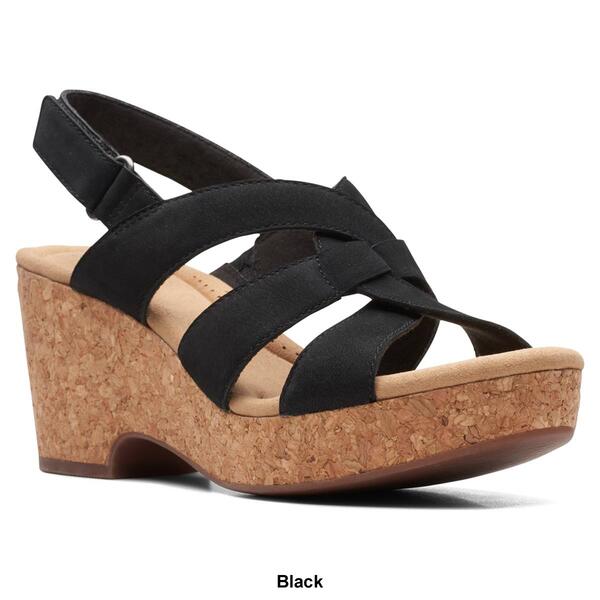 Womens Clarks® Collections Giselle Beach Nubuck Wedge Sandals