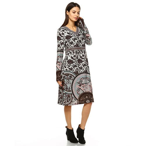 Womens White Mark Naarah Embroidered Sweater Dress