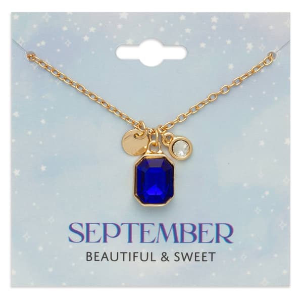 September Birthstone Crystal Charm Necklace - image 