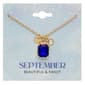 September Birthstone Crystal Charm Necklace - image 1