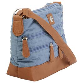Stone Mountain Handbags Company Store  Nubuck E/W 3 in 1 mini slash and  single zip crossbody by Stone Mountain USA