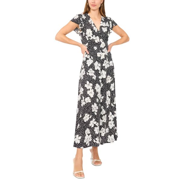 Womens MSK Flutter Slv Print Ity Midi - image 