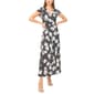 Womens MSK Flutter Slv Print Ity Midi - image 1