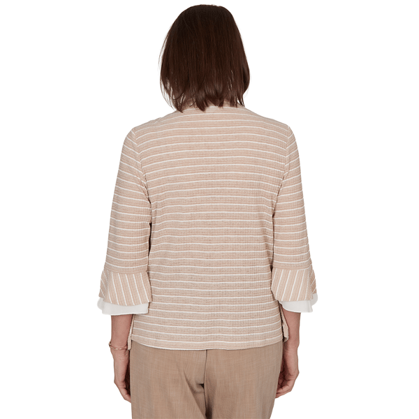 Petite Alfred Dunner Grand Bazaar Stripe Two in One Blouse