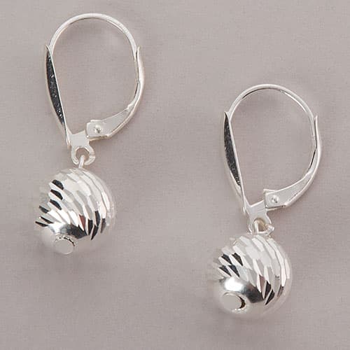 Designs by FMC Sterling Silver Diamond Cut Beaded Drop...