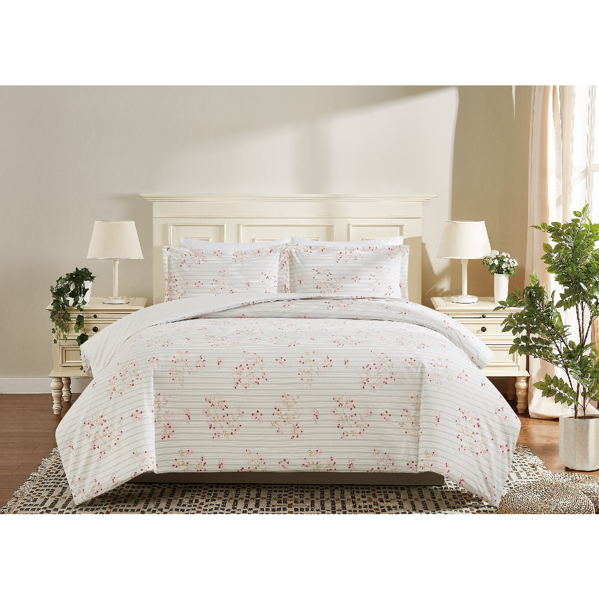 Cottage Classics Emma Floral 3pc. Comforter Set