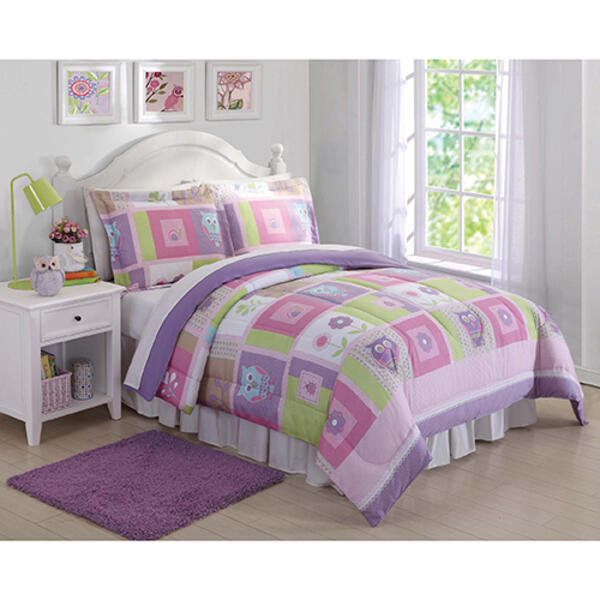 Kids My World Happy Owls Comforter Set - image 