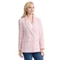 Petite Jones New York Long Sleeve One Button Plaid Tweed Blazer - image 3