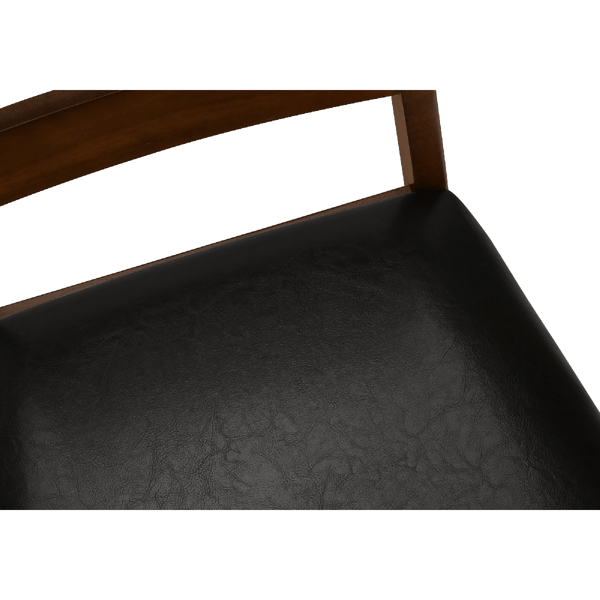 Monarch Specialties 37in. Brown Leather Dining Chair - Set Of 2