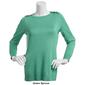 Womens By Design Long Sleeve Pearl Shoulder Trim Sweater - image 3